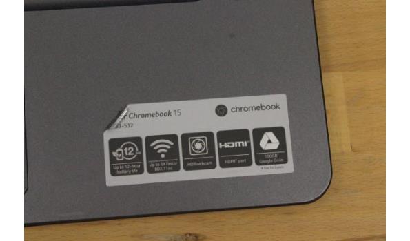 laptop ACER Chromebook 15, zonder lader, paswoord niet gekend, werking niet gekend
